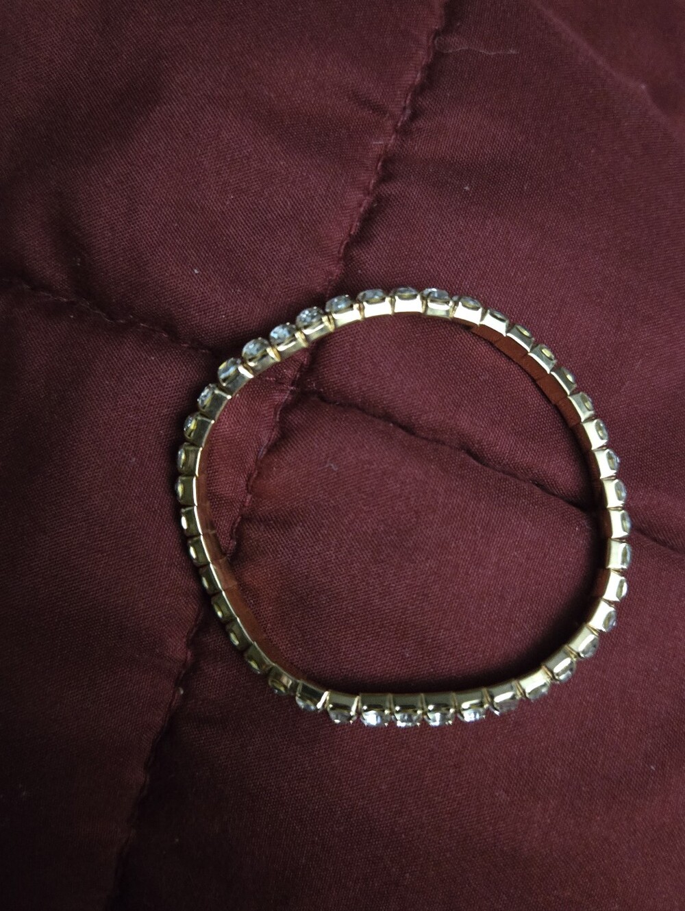 Gold Crystal Stretch Bracelet